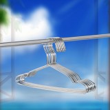 家用不锈钢儿童衣架阳台挂晒衣服晾衣架干湿两用带凹槽防滑落衣撑子（5个装）