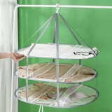 晒衣篮晾衣网晾衣架家用晒袜子晾衣服神器防变形毛衣专用网兜平铺式晾衣篮（长方形）