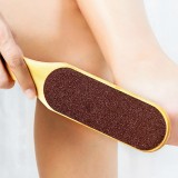 磨脚石磨脚神器去脚老茧死皮自然火山石脚后跟修脚木柄双砂面去死皮搓脚板（大号）