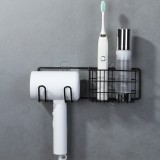 家用强力免打孔剃须刀吹风机架浴室卫生间壁挂置物架不锈钢收纳挂架YL093