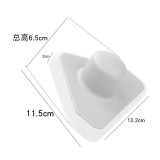 海绵刷带手柄浴室瓷砖刷厨房去污刷子洗锅魔力纤维毛刷清洁刷（百洁布白色底）三角款