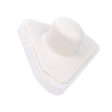 海绵刷带手柄浴室瓷砖刷厨房去污刷子洗锅魔力纤维毛刷清洁刷（百洁布白色底）三角款