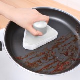 海绵刷带手柄浴室瓷砖刷厨房去污刷子洗锅魔力纤维毛刷清洁刷（百洁布白色底）三角款