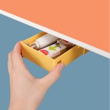 抽屉式免钉桌下收纳盒办公室桌下隐藏储物小抽屉厨房用具省空间置物盒