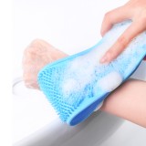 硅胶搓澡巾强力搓背搓泥灰长条后背去死皮省力方便懒人洗澡澡巾（短款）