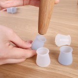 加厚硅胶桌脚套家用椅子凳子家具防滑脚垫静音耐磨桌脚餐椅保护套（圆口一寸）