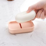 双层肥皂盒卫生间便携带盖创意学生宿舍免打孔中间竖杠沥水香皂架旅行皂托