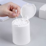 弹窗式收纳盒桌面带盖防尘塑料棉签盒按压式整理收纳迷你储物盒