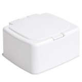 弹窗式收纳盒桌面带盖防尘塑料棉签盒按压式整理收纳迷你储物盒