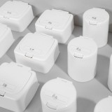 弹窗式收纳盒桌面带盖防尘塑料棉签盒按压式整理收纳迷你储物盒