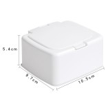 弹窗式收纳盒桌面带盖防尘塑料棉签盒按压式整理收纳迷你储物盒