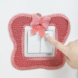 家用开关保护套双开关套客厅创意灯开关插座装饰贴墙贴布艺开关贴