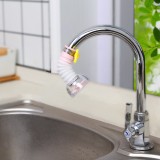 厨房水龙头防溅花洒自来水过滤嘴滤水器卡扣式360°可旋转伸缩节水器HY-034