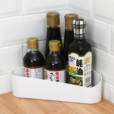 卫生间置物架壁挂浴室角架收纳架免打孔卫浴吸壁式吸盘沥水架三角架