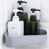 卫生间置物架壁挂浴室角架收纳架免打孔卫浴吸壁式吸盘沥水架三角架