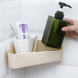 卫生间置物架壁挂浴室角架收纳架免打孔卫浴吸壁式吸盘沥水架三角架