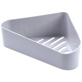 卫生间置物架壁挂浴室角架收纳架免打孔卫浴吸壁式吸盘沥水架三角架