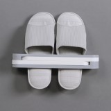 浴室可折叠三合一壁挂式拖鞋架免打孔置物架卫生间墙面收纳架子
