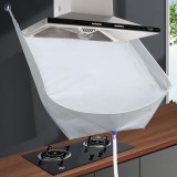 新款油烟机清洗接水袋厨房免贴吸盘清洗罩防水袋家用油烟重油污清洗套装神器接水罩（无骨架）