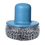 厨房多功能刷锅洗碗神器家用手柄洗过刷钢丝球短柄清洁刷魔力除垢去污擦（带钢丝球）