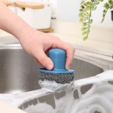 厨房多功能刷锅洗碗神器家用手柄洗过刷钢丝球短柄清洁刷魔力除垢去污擦（带钢丝球）