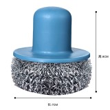 厨房多功能刷锅洗碗神器家用手柄洗过刷钢丝球短柄清洁刷魔力除垢去污擦（带钢丝球）