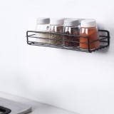 铁艺置物架浴室免打孔家用洗漱挂篮沐浴露架厨房收纳架栅栏式铁艺壁挂收纳架