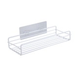 铁艺置物架浴室免打孔家用洗漱挂篮沐浴露架厨房收纳架栅栏式铁艺壁挂收纳架