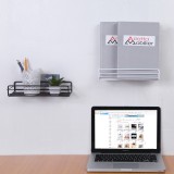 铁艺置物架浴室免打孔家用洗漱挂篮沐浴露架厨房收纳架栅栏式铁艺壁挂收纳架