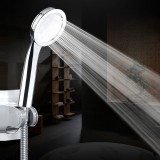 热水器水龙头淋浴喷头加压沐浴大出水淋雨单头莲蓬头三挡增压花洒（手持电镀）