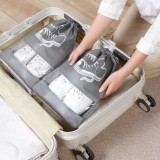 便携整理收纳包鞋袋鞋包防尘袋防潮鞋罩鞋套束口袋旅行鞋子收纳袋（5个装）大号