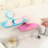 肥皂盒吸盘壁挂式托盘架卫生间创意无痕贴沥水皂盒置物架子香皂盒