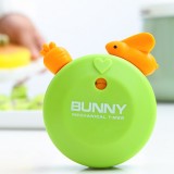 计时器提醒厨房大声音机械卡通可爱倒计时器学生秒表圆形兔子机械定时器（ RB277）