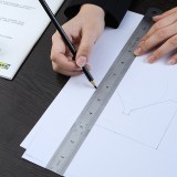 刻度尺不锈钢直尺加厚钢板尺角尺高精度钢尺铁尺木工尺公英刻度尺