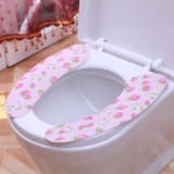 冬季保暖U型可粘贴式马桶垫坐便垫马桶圈马桶贴坐便套坐便器垫子 （草莓）