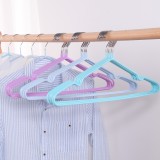 多功能防滑浸塑衣架家用挂晒衣服收纳架子宿舍干湿两用撑衣服架撑子007 加粗款（10只装）