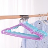 多功能防滑浸塑衣架家用挂晒衣服收纳架子宿舍干湿两用撑衣服架撑子006（10只装）