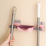 三合一拖把肥皂架家用壁挂式无痕挂拖把架浴室防潮沥水带挂钩肥皂架