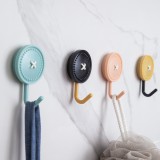 创意简约纽扣挂钩壁挂式强力承重防水钩厨房无痕免打孔门后浴室粘钩（小号混色4个装）
