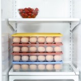 冰箱鸡蛋收纳盒家用分格大容量鸡蛋盒塑料架托可叠加带盖鸡蛋保鲜盒（24格）