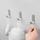 J型不锈钢免打孔挂钩卫生间单个浴室钩墙壁置物架厨房壁挂粘钩