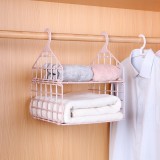 居家整理方格衣柜分层收纳架多层衣物整理架宿舍衣橱衣服挂架置物架挂篮（一层）