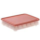 冰箱鸡蛋收纳盒家用分格大容量鸡蛋盒塑料架托可叠加带盖鸡蛋保鲜盒（24格）