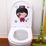 贴画可爱搞笑卡通卫生间浴室厕所防水创意马桶装饰贴纸马桶贴墙贴 M1-27
