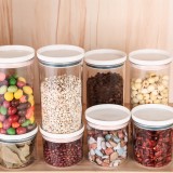 厨房塑料保鲜密封罐五谷杂粮豆子粮食储存储物罐子家居食品收纳盒（中号350ml）