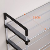 不锈钢多层鞋架简易组合式收纳鞋柜省空间宿舍鞋架子家用经济型 (67cm垫片款)