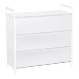 防尘带门帘鞋架家用多层钢管组装防尘鞋柜宿舍省空间收纳神器鞋子架（白色）