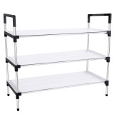 不锈钢多层鞋架简易组合式收纳鞋柜省空间宿舍鞋架子家用经济型 (67cm垫片款)