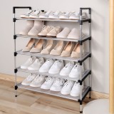 不锈钢多层鞋架简易组合式收纳鞋柜省空间宿舍鞋架子家用经济型 (67cm垫片款)