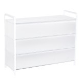 防尘带门帘鞋架家用多层钢管组装防尘鞋柜宿舍省空间收纳神器鞋子架（白色）